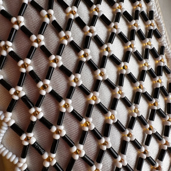 Retro satin beaded change purse/wallet - Picture 3 of 4